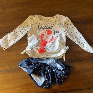 Beclaws I love you swim suit